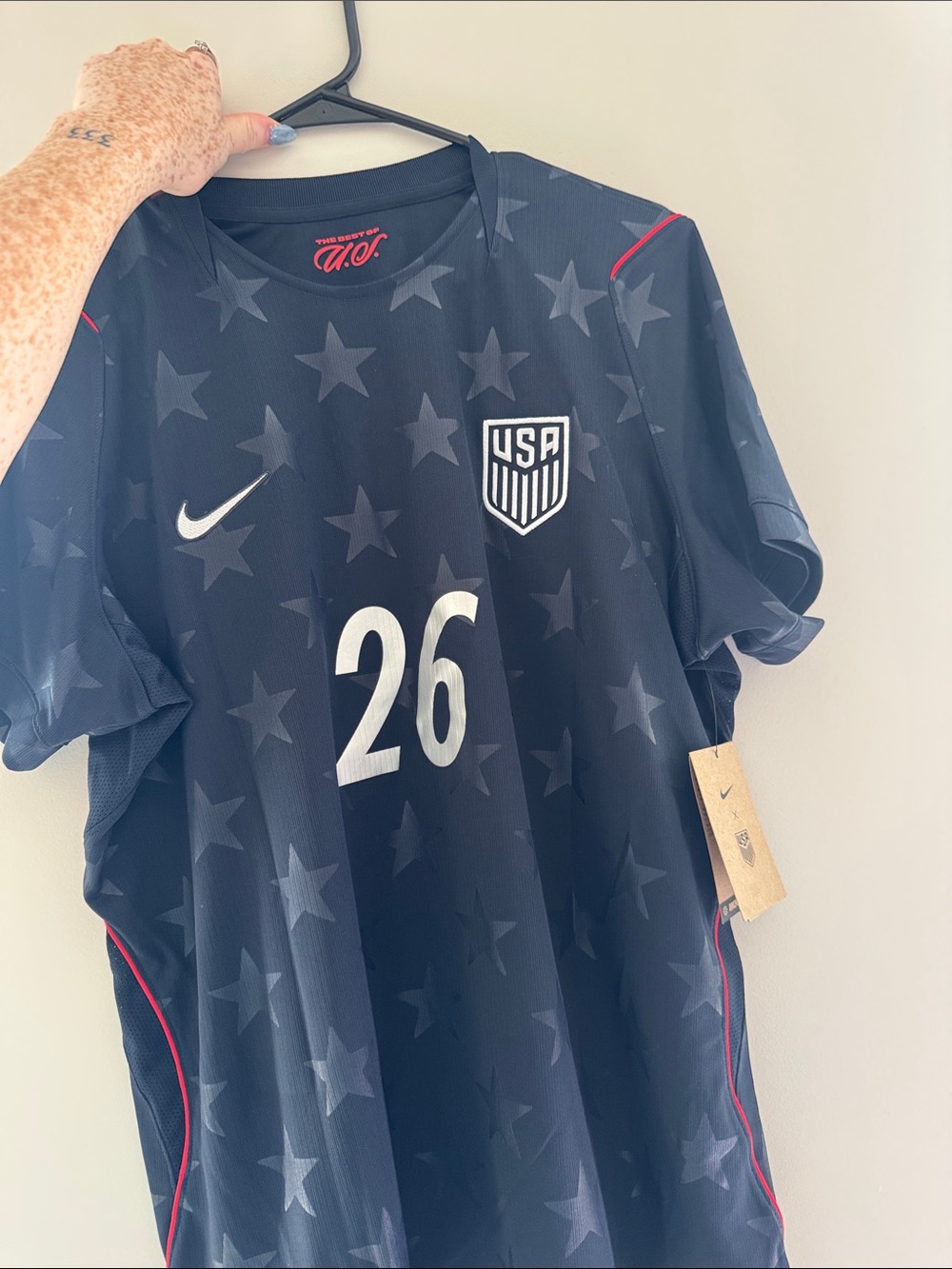 Nike USA Women’s Soccer Jersey - Navy with White and Red Accents